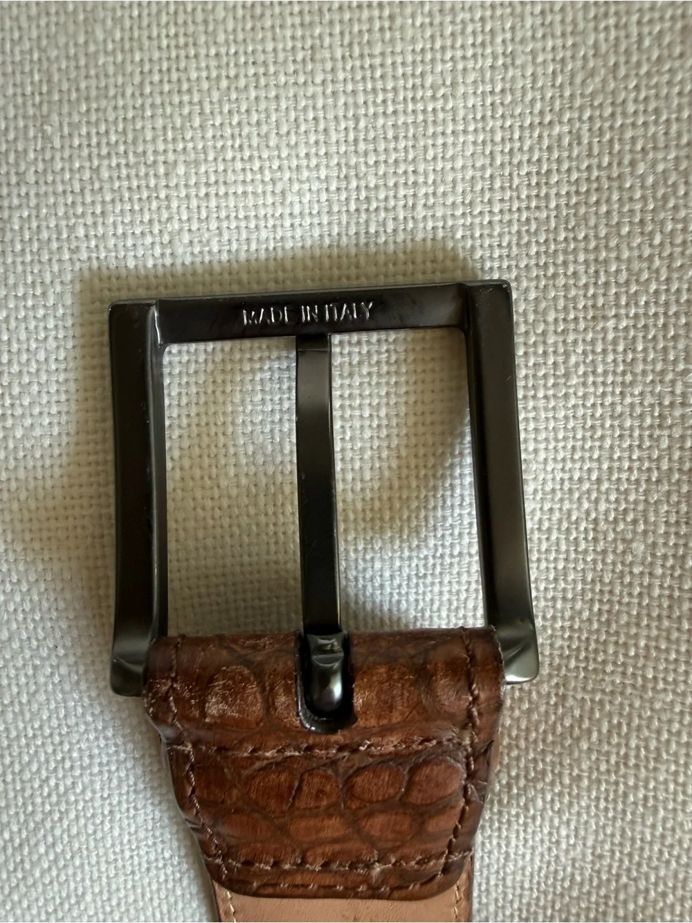 MARTIN DINGMAN ALLIGATOR GRAIN Saddle Leather Belt Size 90/36